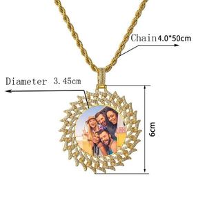 Collar con Colgante de Foto Personalizado, Collar con Imagen Personalizada de Acero Inoxidable, Collar con Foto en Color Zircon - Product Image 6