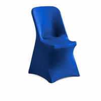 Housse de chaise pliante en spandex de qualité supérieure, protection de siège élastique en soie de lait pour la décoration de réceptions de mariage et de lieux événementiels (vente en gros)
