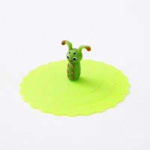 6 cores 10cm reutilizáveis Silicone Cup Cover <span class=keywords><strong>Cute</strong></span> Seal Suction Cup Cover Dustproof Leakproof Chá Café Tampas Cap Cup Acessórios - Product Image 6