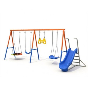 Ensemble de balançoire et toboggan en plastique durable pour enfants, intérieur/extérieur, en solde - Product Image 6