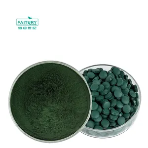 Fabrika toptan yem sınıf Spirulina takviyeleri tabletler organik Spirulina tabletler balık gıda
