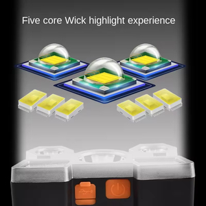 Outdoor Strong Light LED Five-Head Miner's <b>Lamp</b> Aircraft <b>Lamp</b> <b>Camping</b> Headlamp Lithium Ion Battery IP44 Rated USB-C Charging - Product Image 3