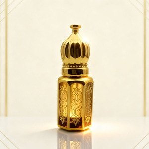 Mini <span class=keywords><strong>flacon</strong></span> de luxe <span class=keywords><strong>vide</strong></span> en verre octogonal doré de 3 ml, 6 ml, 12 ml avec bouchon à vis pour huile essentielle, attar, <span class=keywords><strong>parfum</strong></span> et huile de oud - Product Image 6