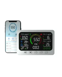 Smart Wifi tuya rs485 IoT misuratore di co2 e controller per la qualità dell'aria interna rileva particelle combinate pm25 tvoc umidità della temperatura