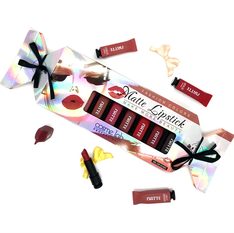 Free Sample 12 Colors Kiss Me Beauty Lip Stick HD Wholesale Lipsticks OEM Moisturizing Makeup Vegan Long Wearing Matte Lipstick