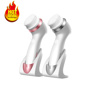 Brosse nettoyante électrique pour le visage en silicone à vibration ultrasonique, nettoyant pour le visage, nettoyage en profondeur des pores, élimination des points noirs, masseur pour le visage - Product Image 2