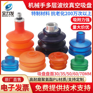 Ventosa Robótica Industrial de Succión, Simple/Doble/Triple/Multicapa, Poliuretano PU Duradero SBOF35x28V, Fuerte Neumática - Product Image 4