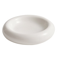 Assiette isolante en porcelaine à double couche, circulaire, ondulée, écologique, moderne, minimaliste, vaisselle pour la restauration rapide