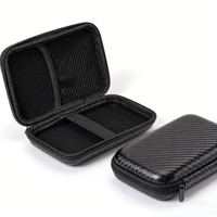 Pochette portable en EVA à fermeture éclair, personnalisée avec texture fibre de carbone, multi-tailles, étui d'emballage personnalisé pour produits électroniques