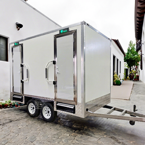 Portable <b>Bathroom</b> Unit Shower And Toilet Container Prefabricated Outdoor <b>Bathrooms</b> WC Outdoor Double Door Potty Trailer - Product Image 1