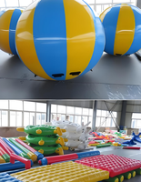 Tongcai Panier de basket gonflable portable 4-en-1 en PVC pour jeux de carnaval, capacité 500 kg, pour 4 à 8 passagers, usage commercial, protection UV