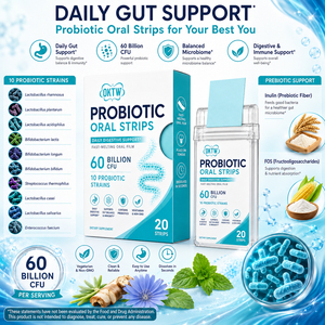 Tiras Orales Probióticas de Absorción Rápida OKTW, 60 Mil Millones de UFC, 10 Cepas, Apoyo Digestivo e Inmunológico Intestinal, 20 Tiras - Product Image 5