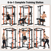 Équipement de fitness multifonctionnel Dav en aluminium noir pour salle de sport à domicile avec capacité multi-stations