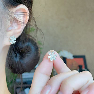 Nuevos Pendientes de Diamantes Cultivados en Laboratorio de Platino PT950, Joyería Fina de Lujo Romántica, Pendientes Finos de Diamantes de Laboratorio para Mujer, Juego de Pendientes - Product Image 4
