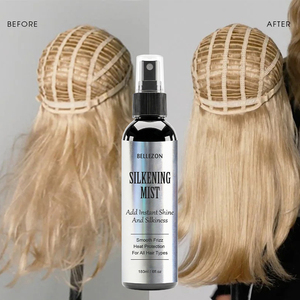 Brume lissante effet soie <span class=keywords><strong>pour</strong></span> <span class=keywords><strong>cheveux</strong></span> naturels et perruques, marque privée, anti-frisottis, <span class=keywords><strong>pour</strong></span> une brillance miroir et une rénovation des <span class=keywords><strong>cheveux</strong></span>. - Product Image 1