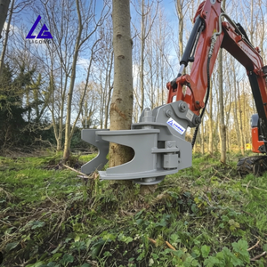 Cisaille hydraulique à couple élevé pour troncs d'arbres, grappin de défrichage pour excavatrice, idéale pour la construction routière et le dégagement de corridors utilitaires - Product Image 1