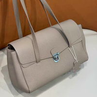 Nouveau Sac à Main Bandoulière de Luxe pour Femme 2026, Marque Célèbre, Cuir Véritable de Haute Qualité, Forme Oreiller, Fermeture à Verrou, Deux Fermetures