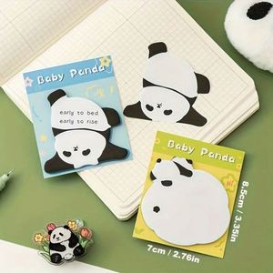 High Adhesion Panda Sticky Notes Cute Cartoon <b>Memo</b> <b>Pads</b> for School and Office Back-to-School Essentials Gift Made of Paper - Product Image 2