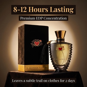 <span class=keywords><strong>Perfume</strong></span> Unisex EDP Arabian Rose Oud de 100 ml, Larga Duración de 8-12 Horas, Botella de Vidrio de Lujo con Caja de Regalo de Terciopelo Negro - Product Image 5