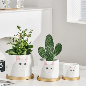 Vente chaude maison jardin décoration moderne motif animal succulent pot <span class=keywords><strong>terre</strong></span> <span class=keywords><strong>cuite</strong></span> céramique jardinière <span class=keywords><strong>pots</strong></span> de fleurs <span class=keywords><strong>avec</strong></span> plateau - Product Image 3
