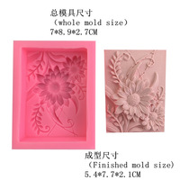 Moule en silicone rectangulaire pour chrysanthème, gâteau, savon, plâtre fait main, époxy, moule décoratif pour bougie, autres décorations, réutilisable