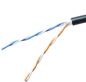 สายเคเบิลอีเทอร์เน็ต Cat5 UTP 0.48มม. สายเคเบิลเครือข่ายแบบเกลียว OFC 24AWG แจ็กเก็ต PVC