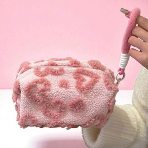 Bolsa de Maquillaje Reutilizable con Cierre, Diseño de Corazón, Ecológica, con Asa Personalizada, Gran Capacidad, Organizador de Cosméticos, Portátil, para Viaje - Product Image 4