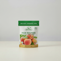 Gezonde Gevriesdroogde Perzikplakjes Snacks Klaar om te Eten Aluminiumfolie Zak Bulkverpakking FD Proces 18 Maanden Houdbaarheid