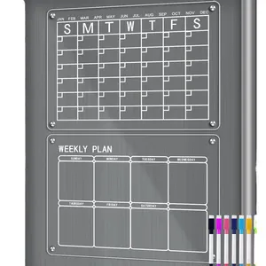 CJ139 calendario magnetico personalizzato secco/umido per frigo calendario personalizzato Planner acrilico per frigo