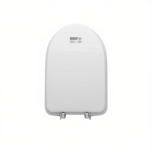 Siège de toilette pour WC monobloc Cesame Sintesi, forme de cuvette 7 Visone, 50,5 cm de longueur, 37,5 cm de largeur, options blanc et marron - Product Image 3