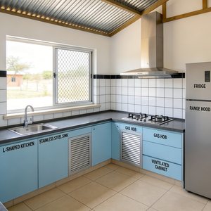 Conception professionnelle de plans d'architecture de bâtiments sud-africains pour maison à 3 chambres avec murs en briques et garage - Product Image 4