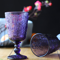 Verres à vin colorés de mariage Vintage en relief verres à boire gobelet verres à vin rouge en cristal ensembles de verres à vin à motif de diamant