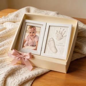Kit de Huellas de Manos y Pies de Bebé <span class=keywords><strong>para</strong></span> Recuerdo Familiar, No Tóxico, Fácil de Limpiar, Set de Regalo OEM, Regalo <span class=keywords><strong>para</strong></span> Recién Nacido, Marca Privada - Product Image 3