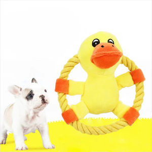 Giocattoli interattivi per cani di peluche giallo anatra rosa maiale orso bruno-per allenarsi e giocare a giocattoli masticabili per animali domestici - Product Image 5