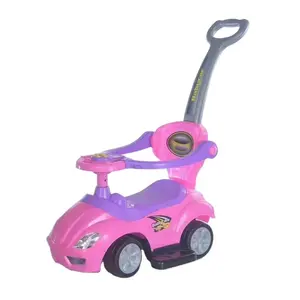 Cool Design Plastic Speelgoed Roze Kleur 3 In 1 Kinderen Baby Ritje Op Buggy Voor 1-6 Jaar Oud