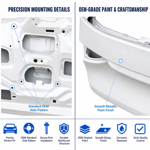 Hayon arrière pour <span class=keywords><strong>Mercedes</strong></span> GLC X254 Châssis 254 Référence OE 2547405100 2022-2025 Acier apprêté prêt à peindre Ajustement parfait - Product Image 4