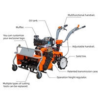 Tondeuse à gazon Newpanda 9HP 177F à moteur essence haute productivité 70 cm pour herbe haute et luzerne