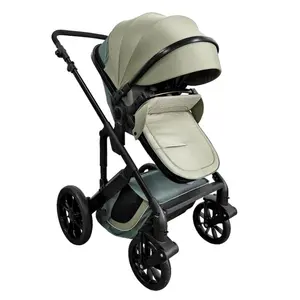 Direto Da Fábrica OEM 3 em 1 Babe Pram Matched Car Seat E Mama Bag Steel Frame Carrinho De Bebê