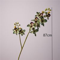 Orchidée artificielle en soie style européen, toucher réaliste, pour la décoration de la maison, de la table à manger, des maisons modèle, et comme garniture de bouquet de mariage