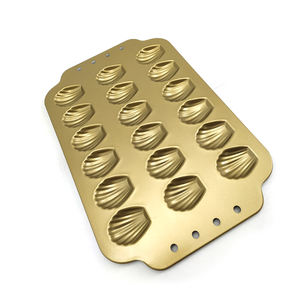 Moldes antiadherentes de acero al carbono de grado alimenticio, mini <span class=keywords><strong>Madeleine</strong></span>, clásica, para muffins, <span class=keywords><strong>pan</strong></span> de rosquilla con recubrimiento dorado, 6/18 - Product Image 3