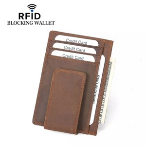 Magnetic Money Clip RFID Blocking Front Pocket Wallet Mens Purse Slim Wallets Money Clip Leather Card Holder Wallet for Men - Product Image 2