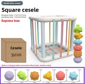Vendita calda cubo di attività di plastica e Push palle per bambini raffinate capacità motorie giocattoli educativi per la formazione del bambino - Product Image 6