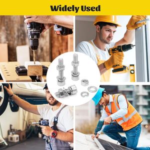 304 Stainless Steel <b>Socket</b> Head Cap <b>Screws</b> Nuts Washers Assortment Kit 1220pcs Metric A2-70 Industrial Grade - Product Image 3