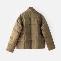Veste matelassée pour femme de style néo-chinois - Manteau d'hiver à col montant, élégante veste courte rembourrée pour le streetwear