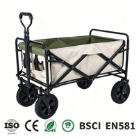 Remorque de camping populaire pliable, petit chariot de transport réglable pour la pêche, avec roues de 5 et 8 pouces, véhicule tout-terrain