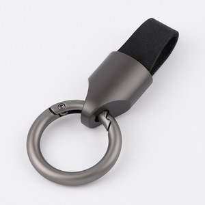 Porte-clés en cuir blanc personnalisé en gros, en alliage de zinc, élégant, vierge, en métal, pour clés de voiture - Product Image 4