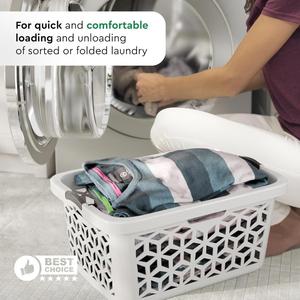 Laundry Basket - Large 2 Bushel Laundry Basket with Handles - Stackable Plastic <b>Hamper</b> for Dirty Clothes - Product Image 5