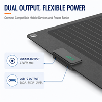 Panneau solaire portable pliable à 4 panneaux avec conversion à haut rendement pour le camping, les voyages et les situations d'urgence, vente en gros OEM ODM