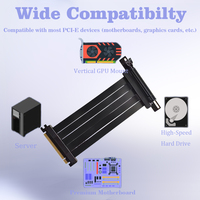 Câble Riser PCIe 90 Degrés 16X PCI Express 4.0 X16 de Qualité Supérieure, Vente Directe Usine KBQCONN, Expédition Rapide en Gros