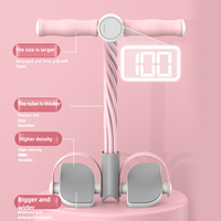 PINJIAN Machine de Fitness Abdominale en Gros avec Minuteur, Bandes d'Exercice de Gymnastique Intelligentes pour Sit-up et Pédale de Cheville